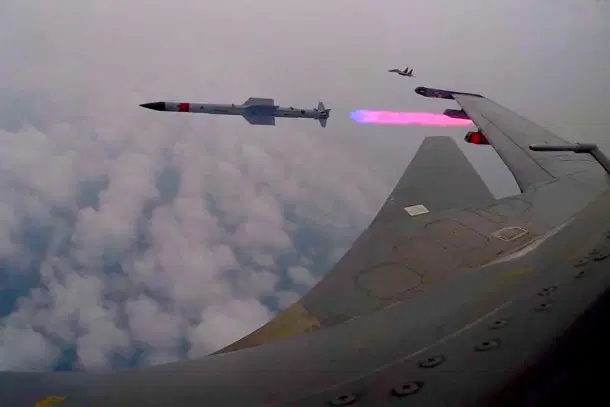 The Astra Mk-I missile tested from a Su-30 fighter of the Indian Air Force